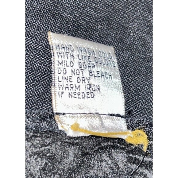 Edward Woman Sz PLUS 2X Black Silver Embroidered Beaded Linen Top Lagenlook EUC - Picture 8 of 8